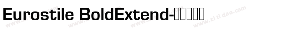 Eurostile BoldExtend字体转换